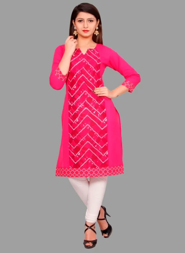 Cotton Printed Straight Kurti
