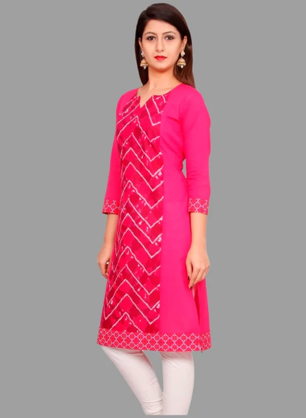 Cotton Printed Straight Kurti - Image 3