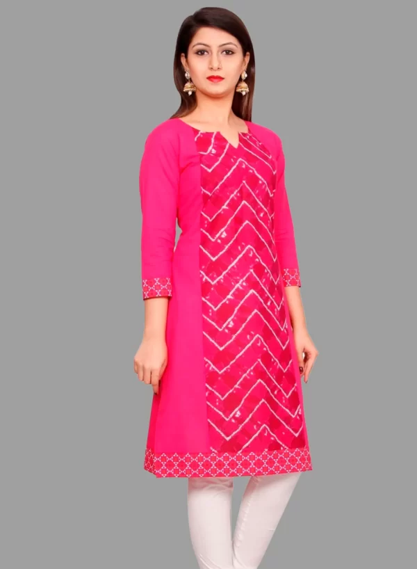 Cotton Printed Straight Kurti - Image 2