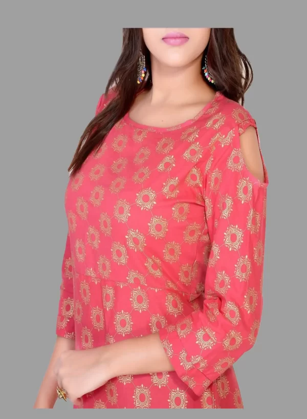 Cold Shoulder Designer Kurti - Image 5