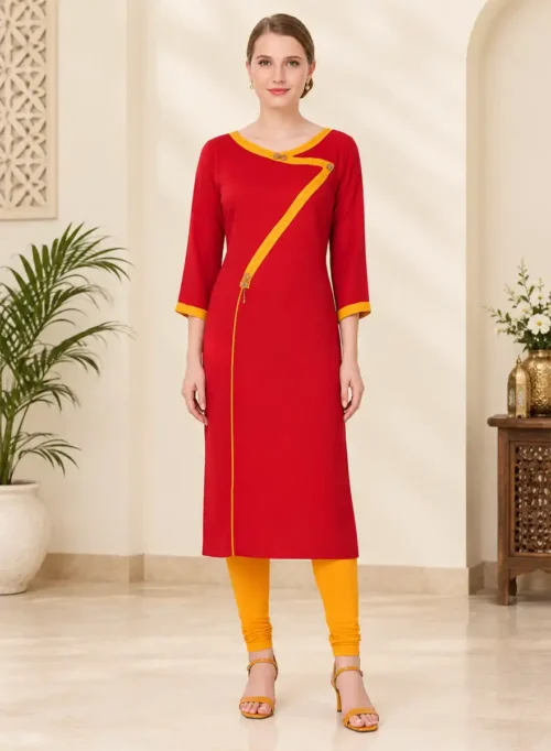 Women's Solid Straight Kurti