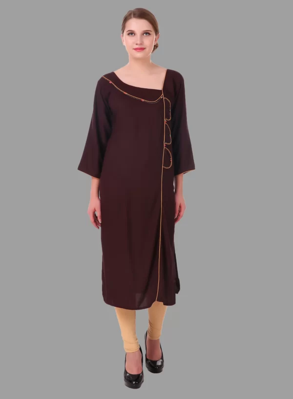 Angrakha Style Designer Kurti - Image 4