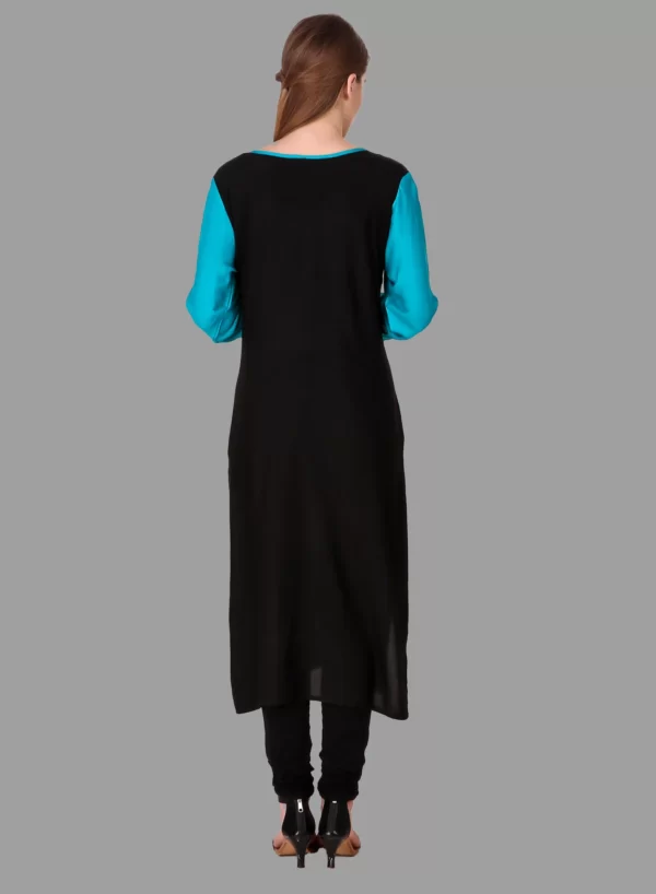 Stylish Blue Long Kurti - Image 4