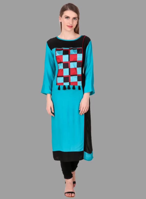 Stylish Blue Long Kurti