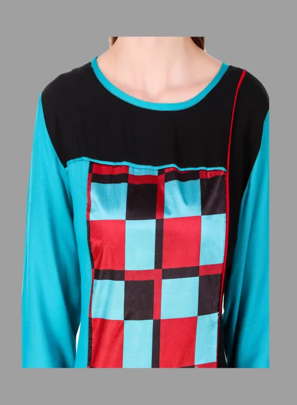 Stylish Blue Long Kurti - Image 5