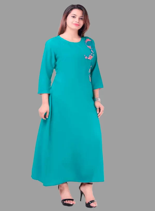 Ankle Length Embroidery Kurti