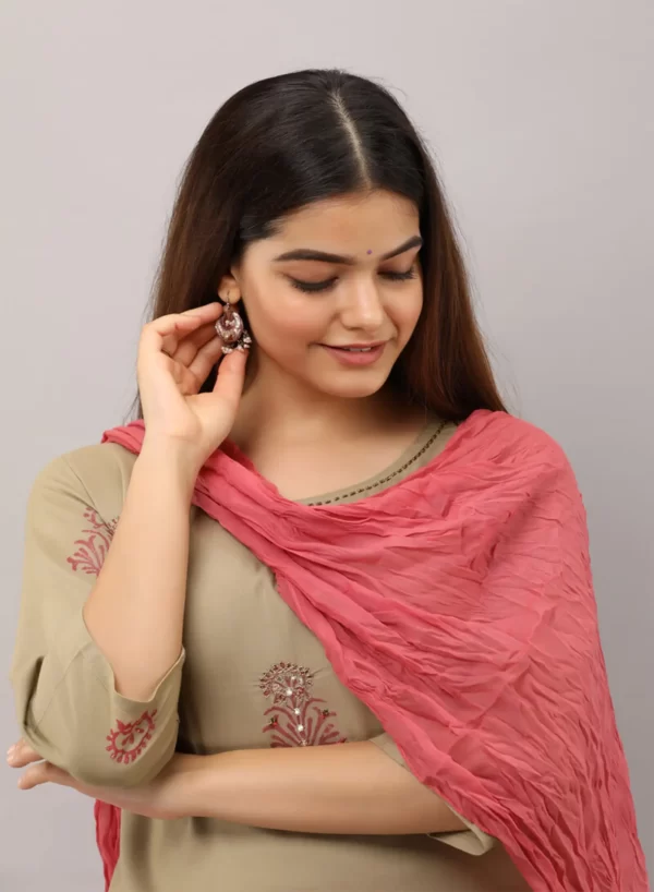 Handblock Kurti & Sharara with Dupatta - Image 5