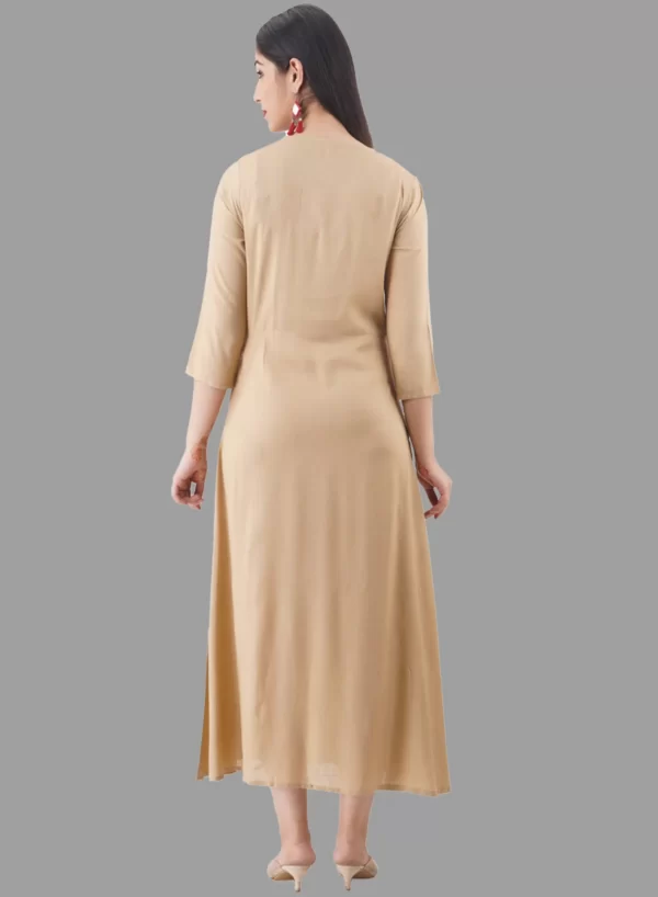 Casual Embroidered A-Line Kurti - Image 4