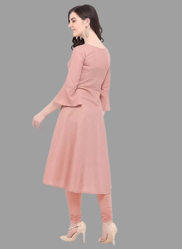 Cotton Solid Straight Kurti - Image 4