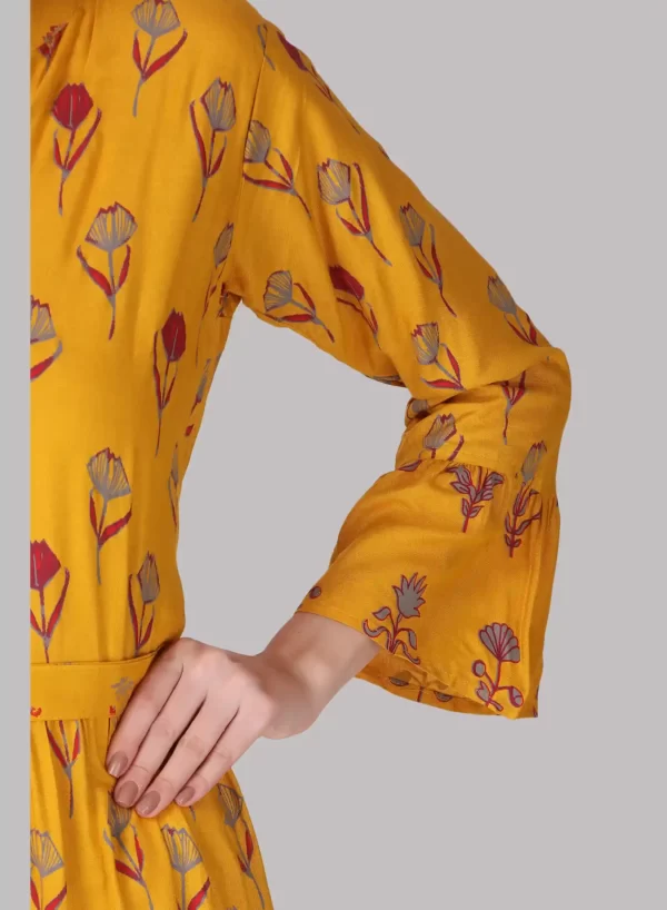 Yellow Color Long Printed Gown - Image 7