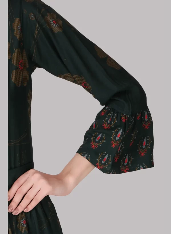 Lunar Green Long Printed Gown - Image 9