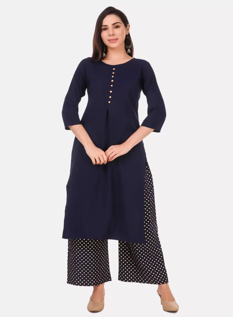 Buy Jaipur Kurti Beige & Blue Cotton Kurti Pant Set With Dupatta for Women  Online @ Tata CLiQ