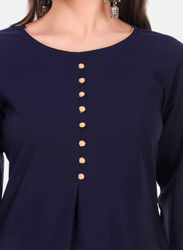 Dark Blue Kurti with Palazzo Set - Image 6