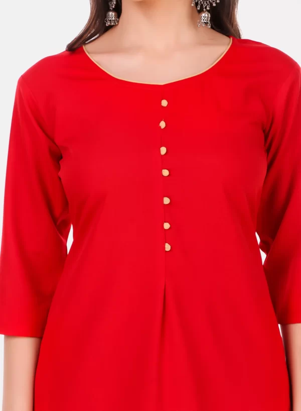 Red Kurti with Palazzo Set - Image 6