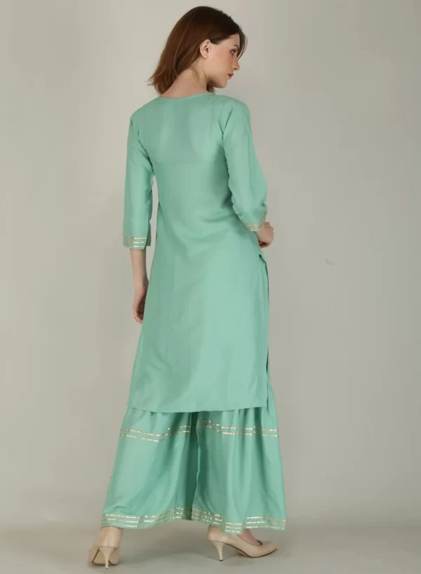 Straight Kurta Sharara Set - Image 4