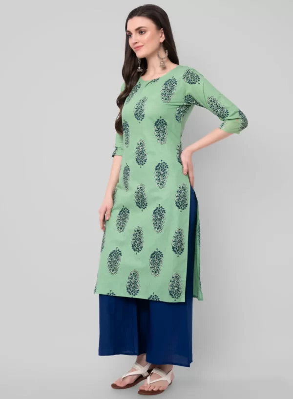 Block Printed Straight Kurti - Image 3