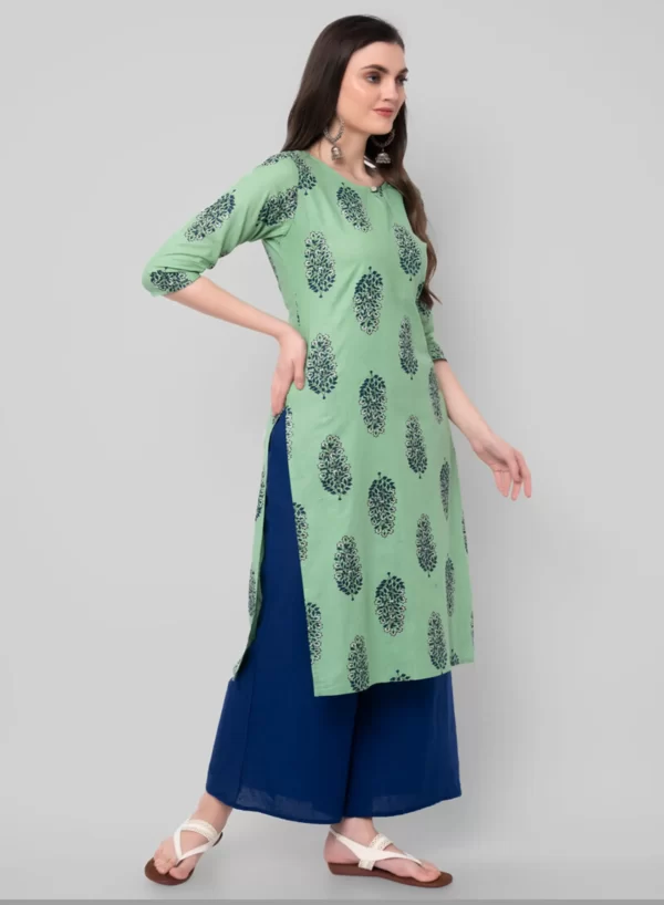 Block Printed Straight Kurti - Image 2