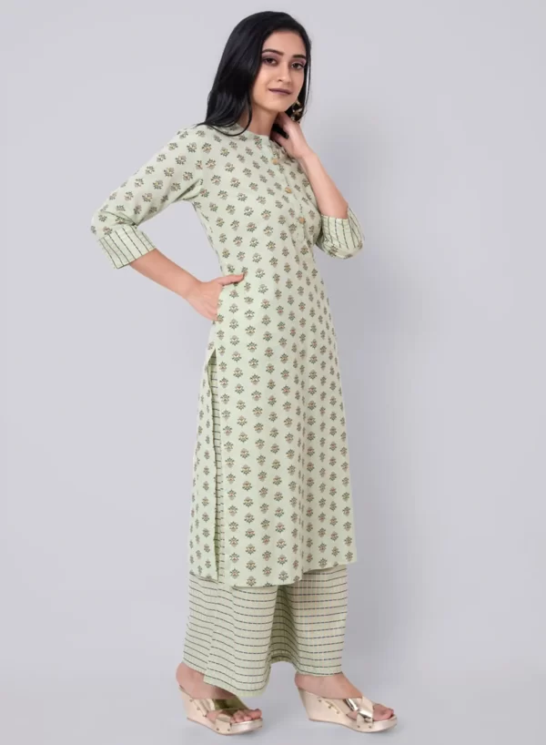 Block Printed Kurti with Bottom - Image 2