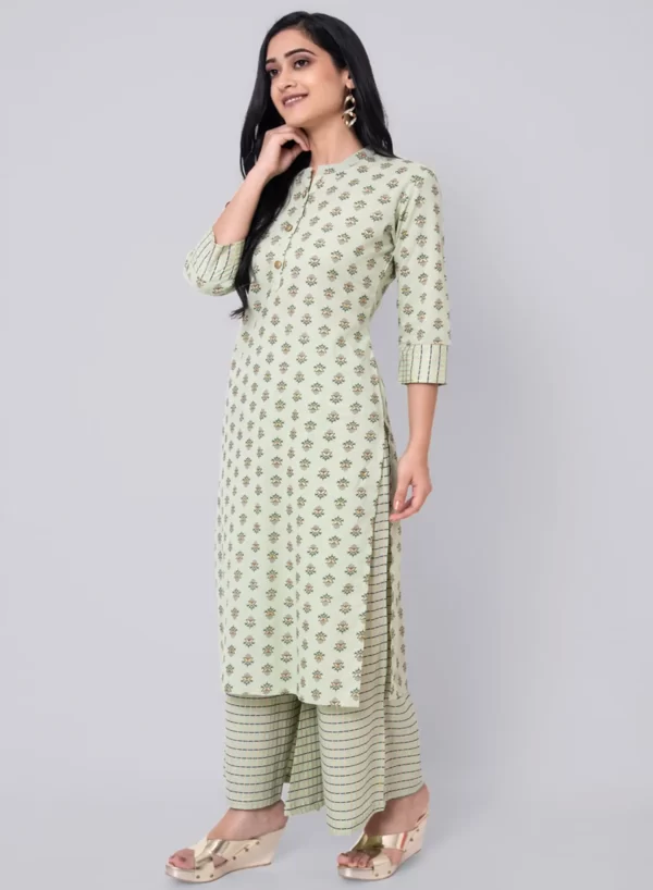 Block Printed Kurti with Bottom - Image 3