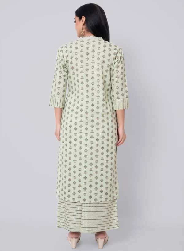 Block Printed Kurti with Bottom - Image 4
