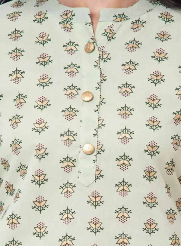 Block Printed Kurti with Bottom - Image 6