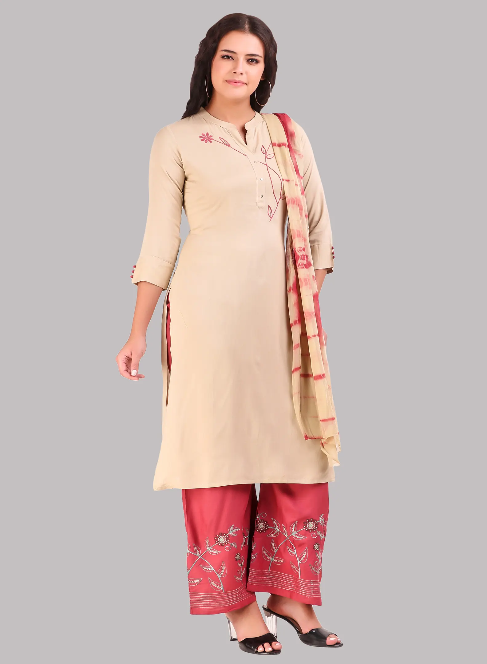 Kurti with Palazzo & Dupatta Set - Image 2