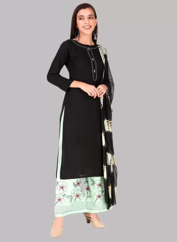 Kurti with Palazzo & Dupatta Set - Image 2