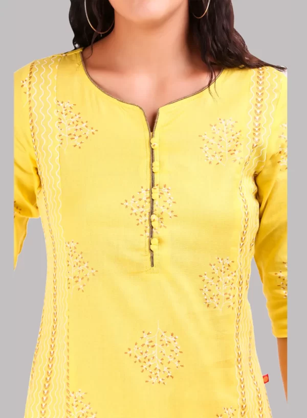 Designer Cotton Kurti with Bottom - Image 6