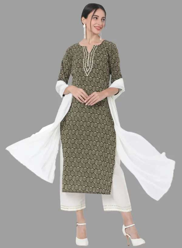 Designer Printed Kurti Bottom & Dupatta