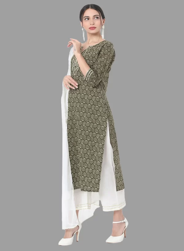 Designer Printed Kurti Bottom & Dupatta - Image 3