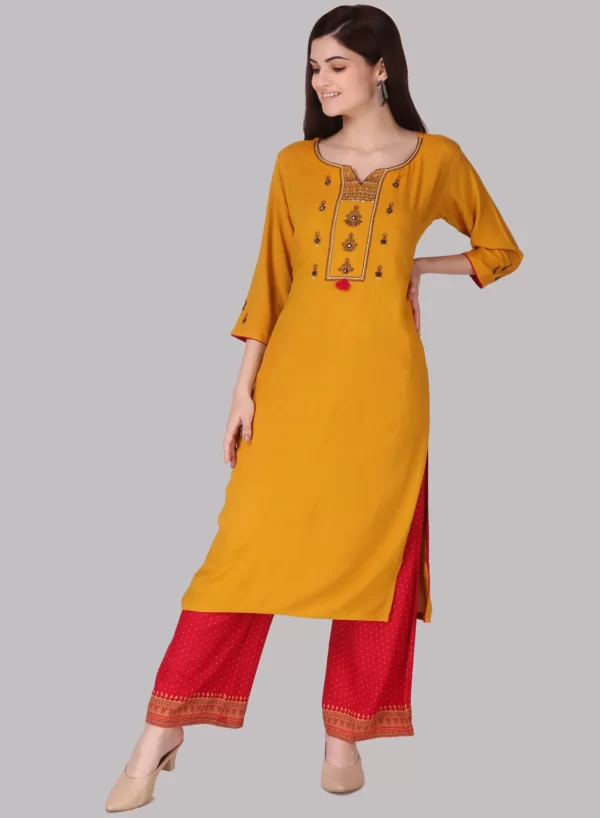 Soft Embroidery Kurti with Bottom - Image 6