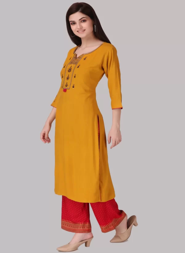 Soft Embroidery Kurti with Bottom - Image 5
