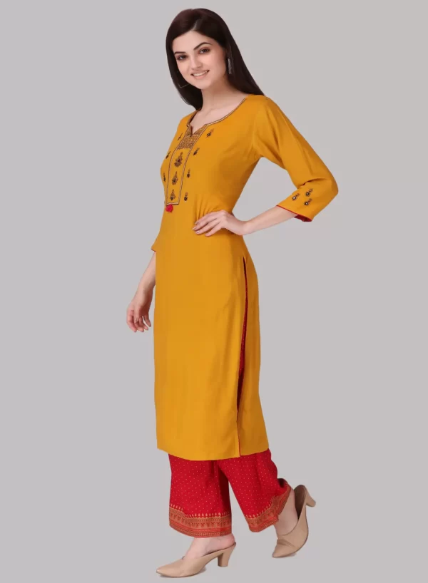 Soft Embroidery Kurti with Bottom - Image 3