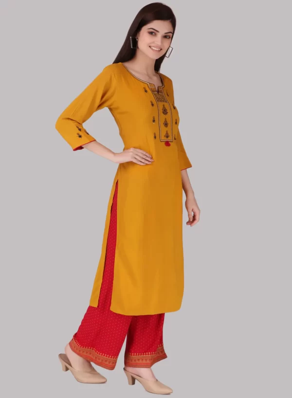 Soft Embroidery Kurti with Bottom - Image 4