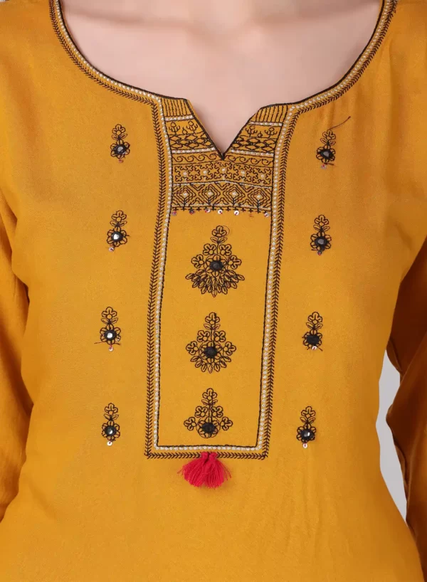 Soft Embroidery Kurti with Bottom - Image 8
