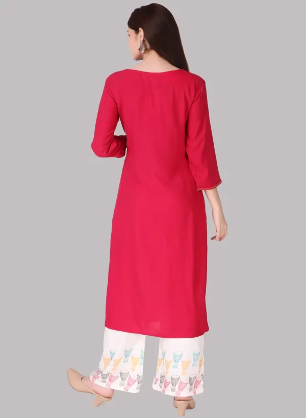 Beautiful Embroidery Kurti with Bottom - Image 5
