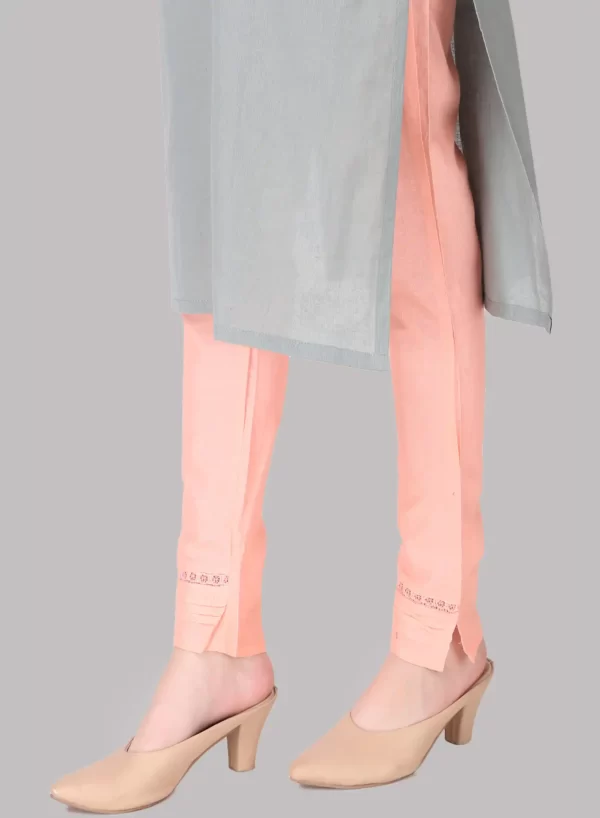 Embroidery Grey Kurti with Bottom - Image 7