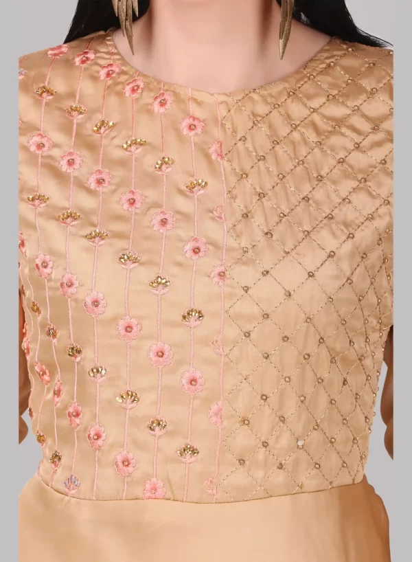 Harvest Gold Designer Fancy Gown - Image 6