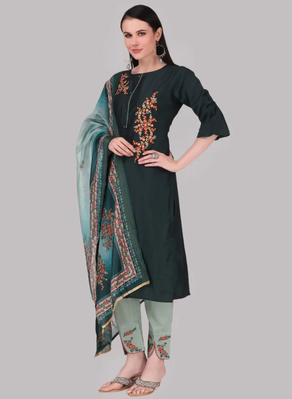 Firefly Designer Kurti with Pant & Dupatta - Image 3