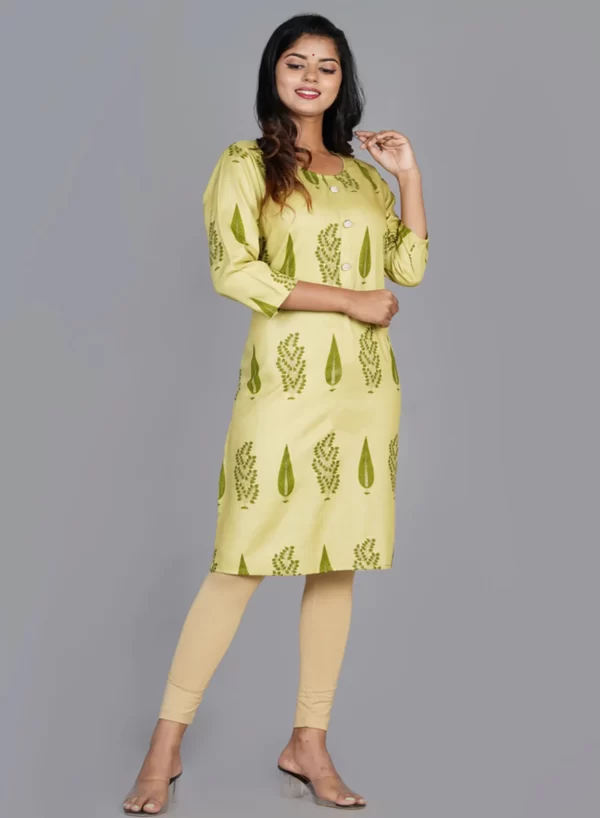 Pavlova Buti Printed Straight Kurti - Image 2