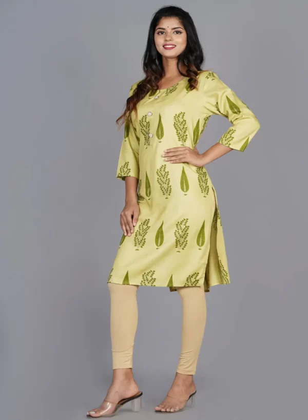 Pavlova Buti Printed Straight Kurti - Image 3