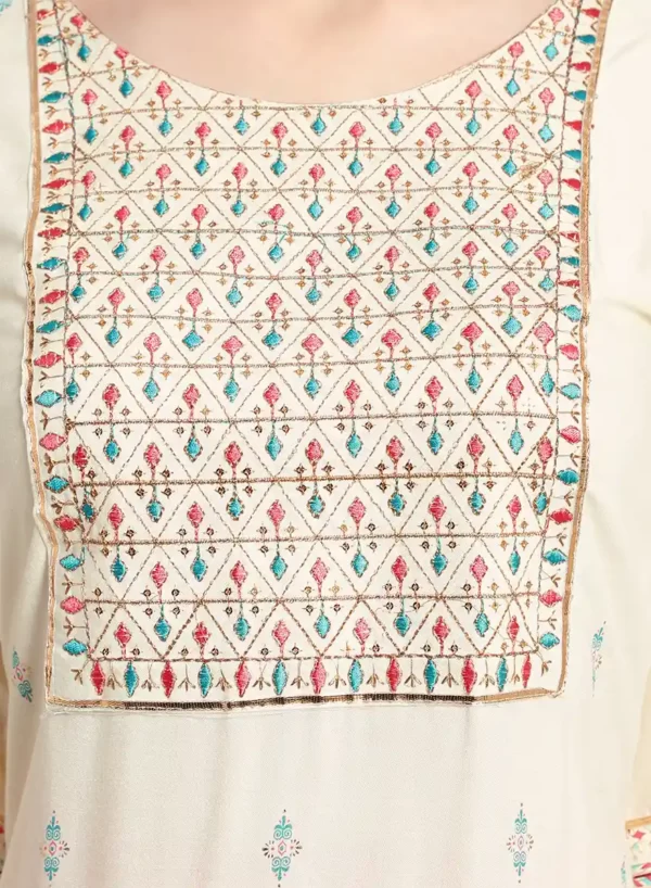 Pearl Bush Designer Kurti with Flair Palazzo - Image 6