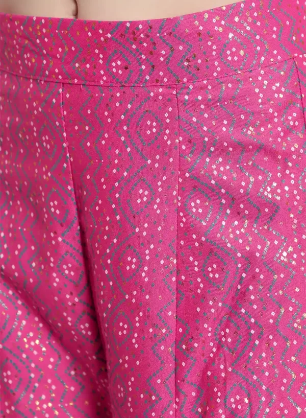 Pearl Bush Designer Kurti with Flair Palazzo - Image 7