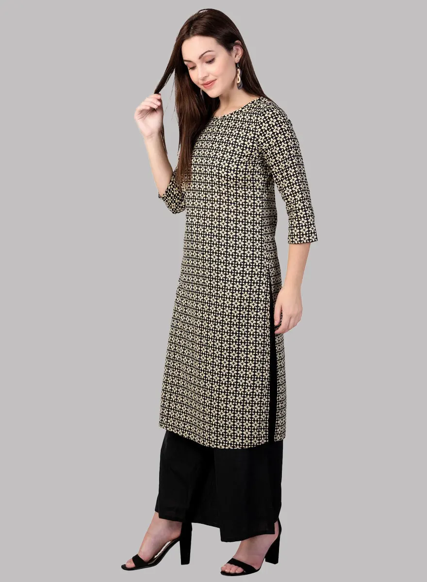 Dove Printed Straight Kurti - Image 2