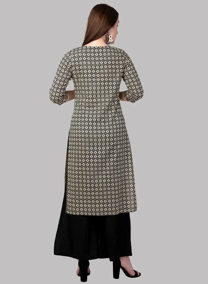 Dove Printed Straight Kurti - Image 4