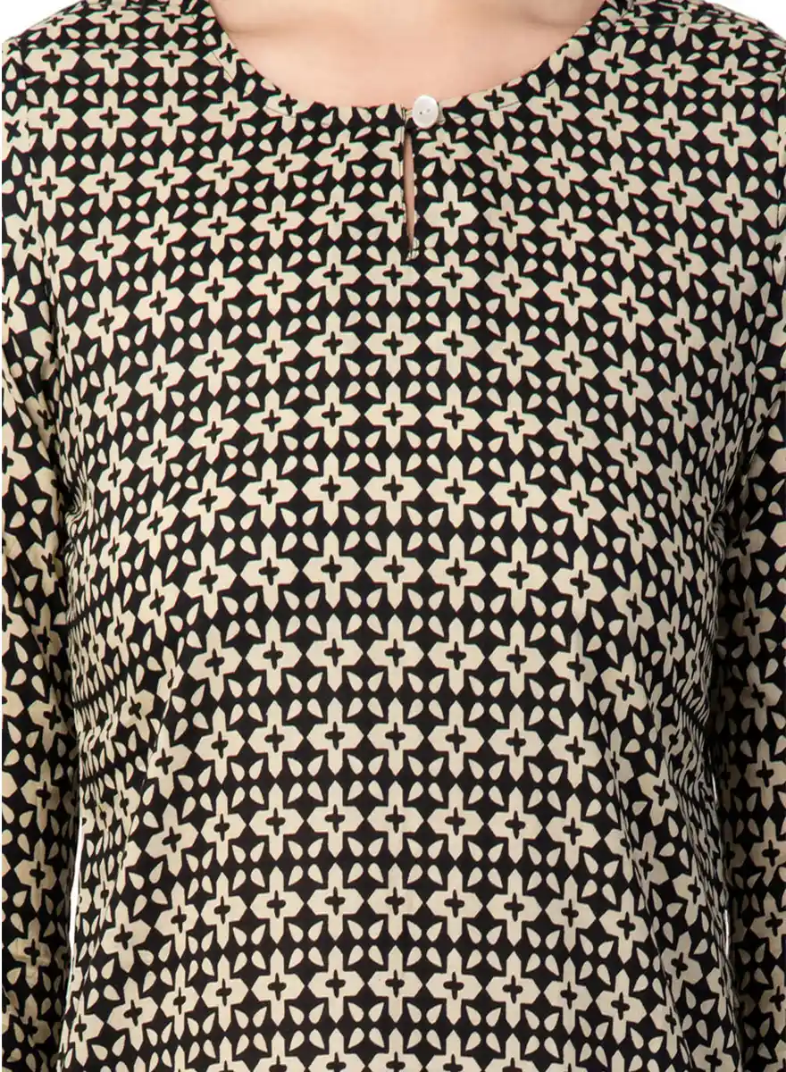 Dove Printed Straight Kurti - Image 5