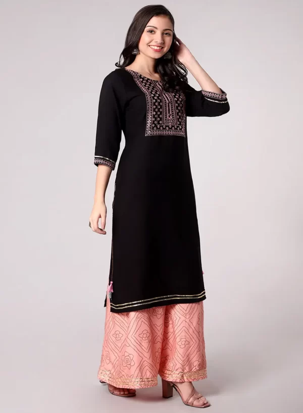 Cinder Designer Kurti with Flair Palazzo - Image 3
