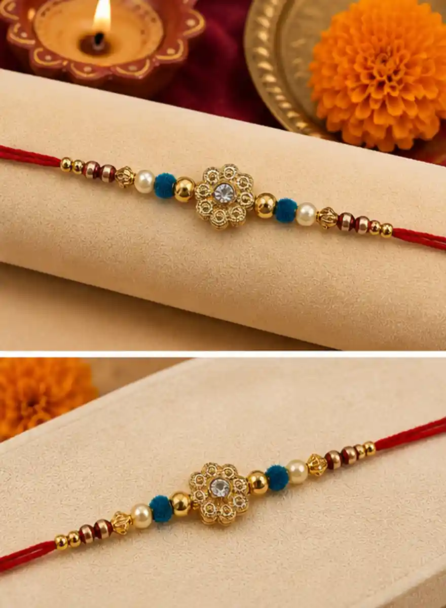 Swarnika Floral Rakhi - Image 2