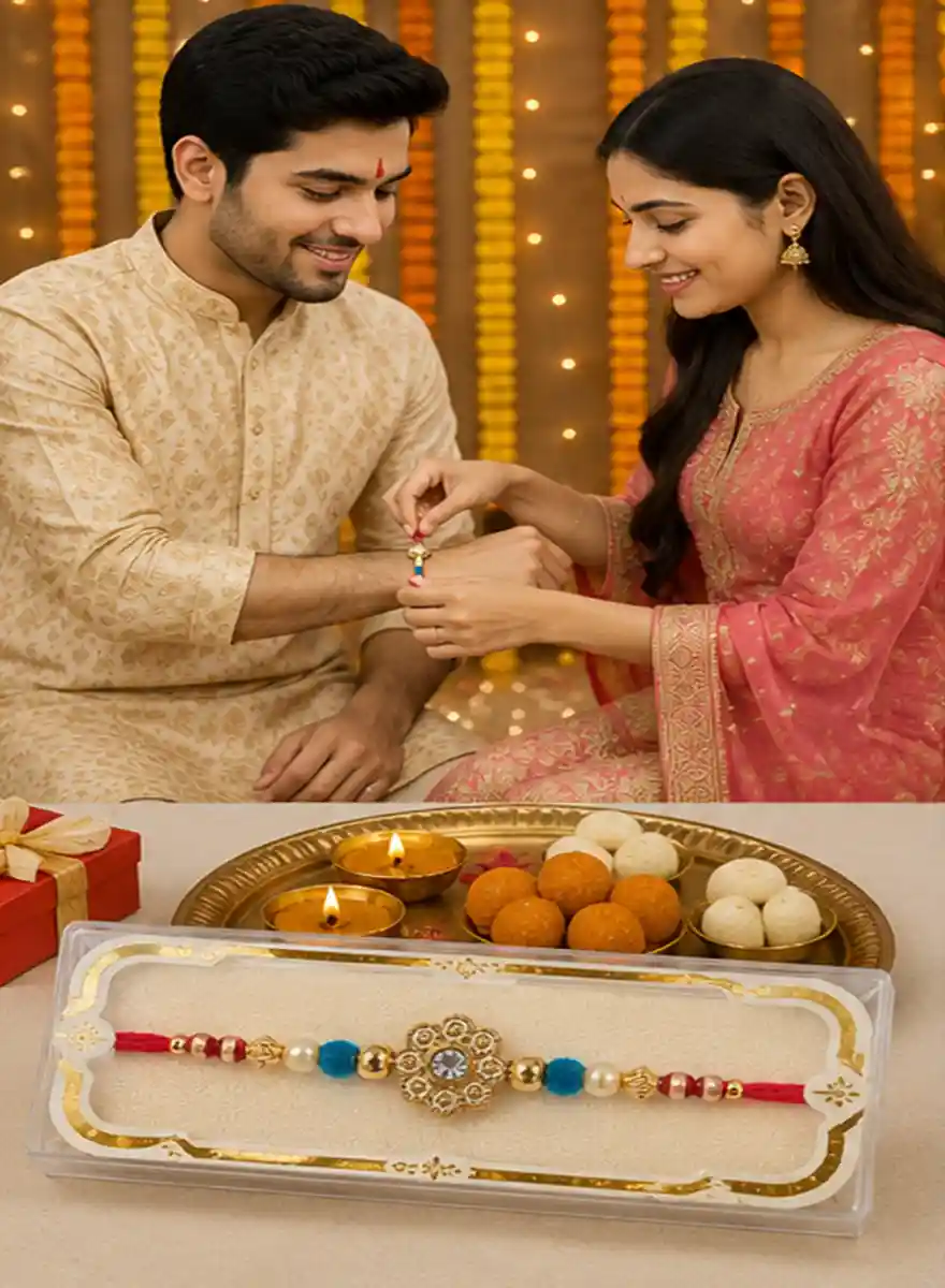 Swarnika Floral Rakhi - Image 3